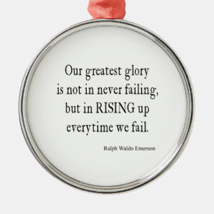 Vintage Emerson Overcoming Failure Quote Metal Tree Decoration