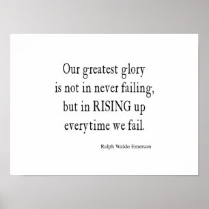 Vintage Emerson Overcoming Failure Quote Poster