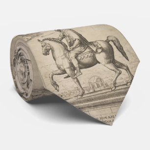 Vintage Emperor Marcus Aurelius Illustration Tie