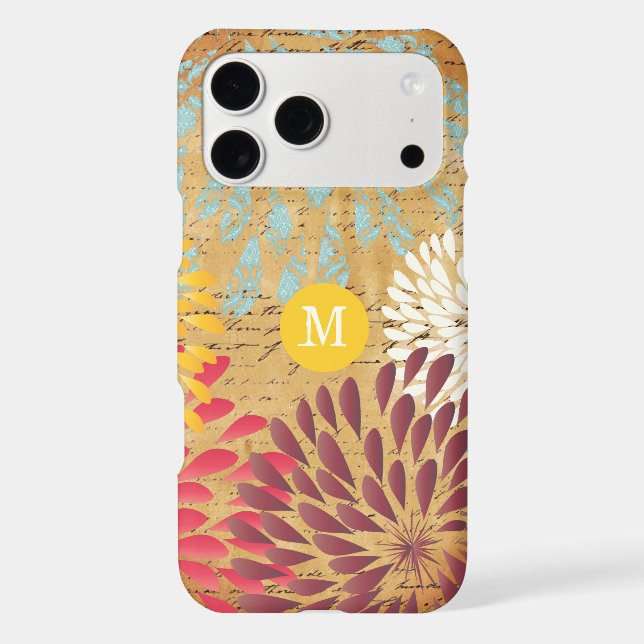 Vintage Emphera Modern Flower Monogram (Back)