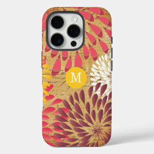 Vintage Emphera Modern Flower Monogram iPhone 5 iPhone 16 Pro Case