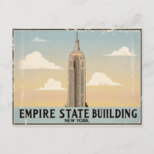 Vintage Empire State Building, New York Postcard