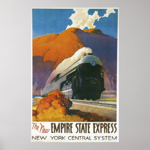 Vintage Empire State Express Locomotive Print