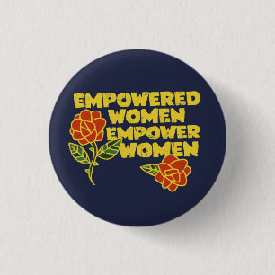 Vintage Empowered Women Empower Women Feminist Art 3 Cm Round Badge