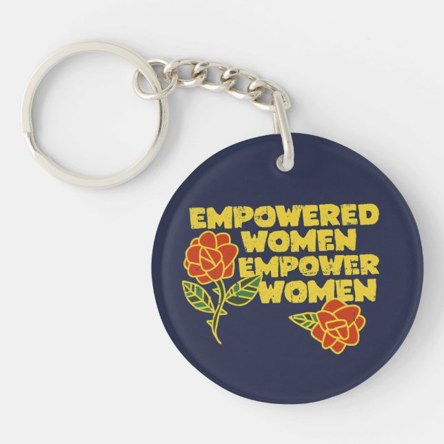 Vintage Empowered Women Empower Women Retro  Key Ring (Front)