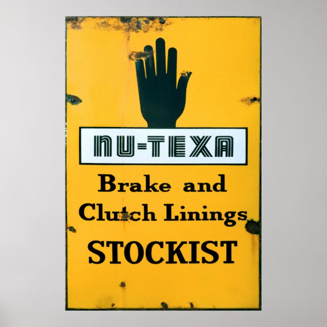 Vintage Enamel Sign. Poster (Front)