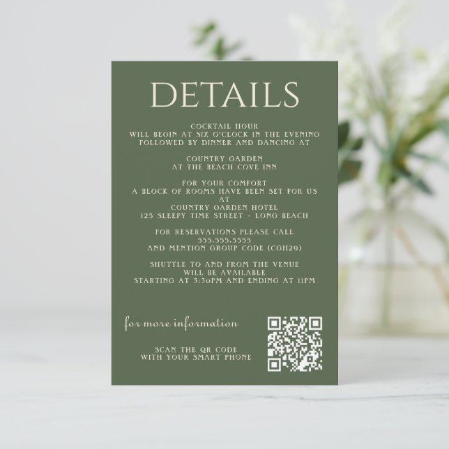 Vintage Enchanted Forest Enclosure Card (Standing Front)