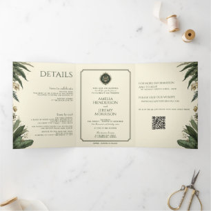 Vintage Enchanted Forest Tri-Fold Invitation