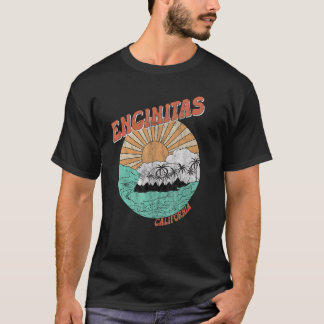 Vintage Encinitas California Palm Trees Ca Retro T-Shirt