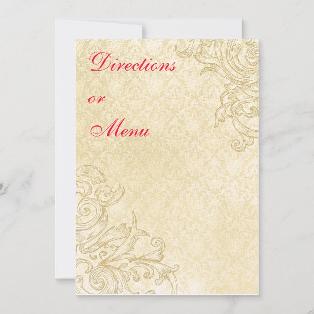 Vintage Enclosure or Menu Card (Front)