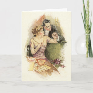 Vintage Engagement Marriage Proposal Greeting Card
