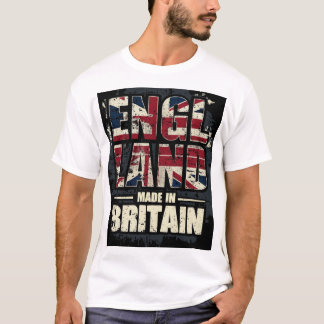 Vintage England Flag Typography Tee