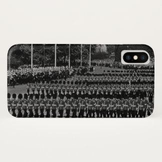 Vintage England Guards marching in slow time iPhone X Case