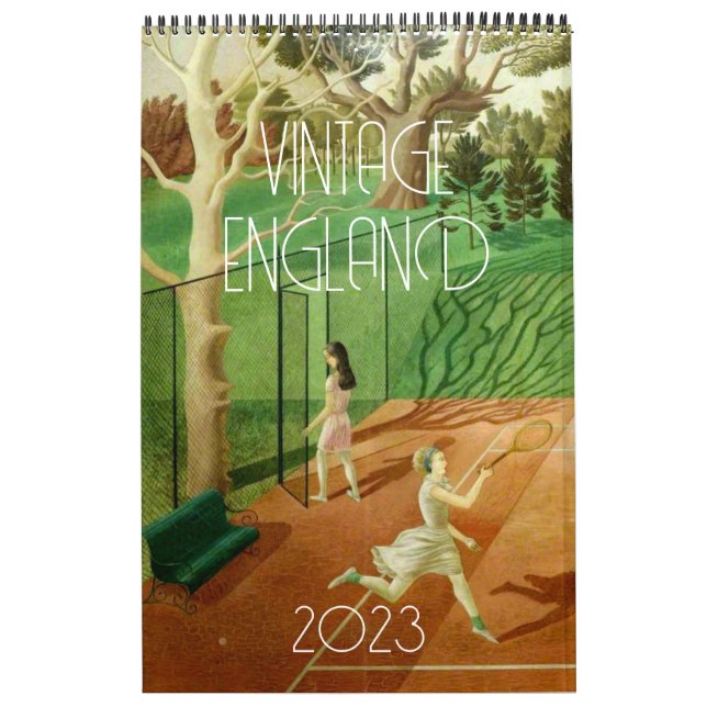 Vintage England Landscape, Retro Calendar (Cover)