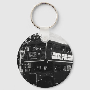 Vintage England London double decker bus Key Ring