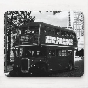 Vintage England London double decker bus Mouse Mat