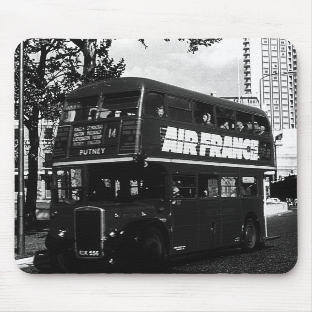 Vintage England London double decker bus Mouse Mat (Front)
