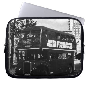 Vintage England London double decker bus Mouse Pad Laptop Sleeve