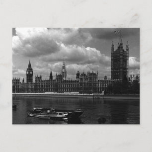 Vintage England London parliament houses Postcard