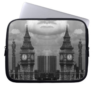 Vintage England London post office tower Big ben C Laptop Sleeve