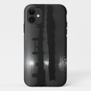 Vintage England London sunset Tower Bridge iPhone 11 Case