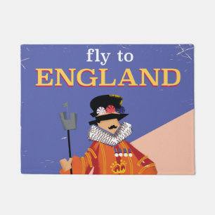 Vintage England London travel poster. Doormat