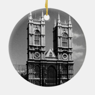 Vintage England London Westminster Abbey 1970 Ceramic Tree Decoration
