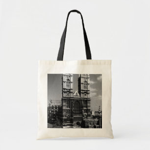 Vintage England London Westminster Abbey Tote Bag