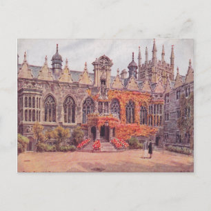 Vintage  England, Oriel College, Oxford, 1925 Postcard