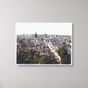 Vintage England print, Oxford High Street c1885 Canvas Print