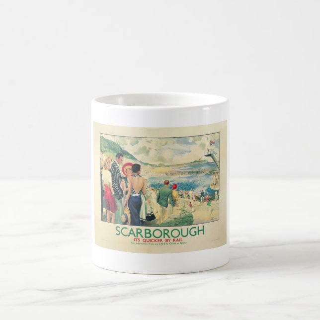 Vintage England scarborough Advert Coffee Mug (Center)