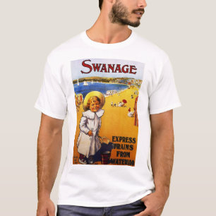 Vintage England Swanage seaside Advert T-Shirt