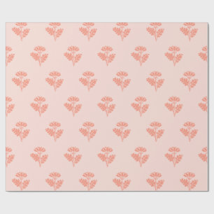 Vintage English Country Cottage Floral Pattern Wrapping Paper