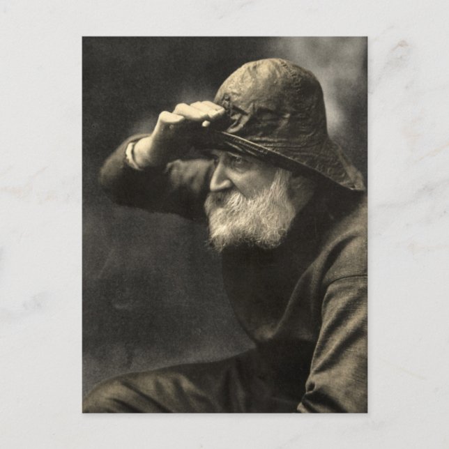 Vintage English Fisherman Nautical Antique Beard Postcard (Front)