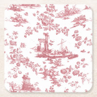 Vintage English Floral Toile de Jouy-Pink