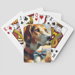 Vintage English Foxhound Painting Playing Cards