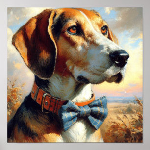 Vintage English Foxhound Painting Poster