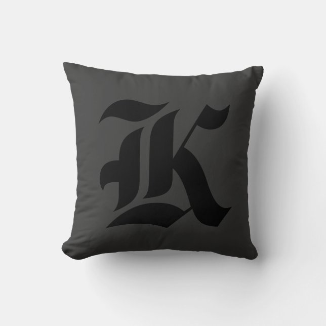 Vintage English Letters K, B monogram Cushion (Front)