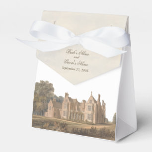 Vintage English Manor Chateau Villa Wedding Favour Box
