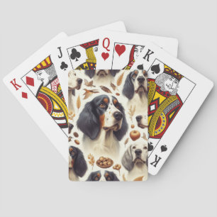 Vintage English Setter Seamless Playing Cards
