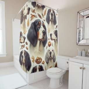 Vintage English Setter Seamless Shower Curtain