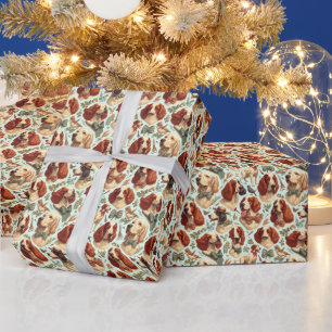 Vintage English Setter Seamless Wrapping Paper