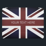 Vintage English Union Jack flag 12.9 inch Apple iPad Pro Cover<br><div class="desc">Vintage British Union Jack flag custom 12.9 inch Apple iPad pro case. Custom tablet and computer accessories with UK flag of United Kingdom, Great Britain, England. English pride old faded look design. Novelty tablet gifts for him or her. Upload your own photo image or logo graphic optionally. Christmas or Birthday...</div>