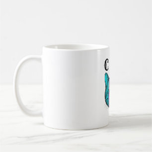 Vintage Engraved Cat Colour Block Graphic Design_1 Coffee Mug