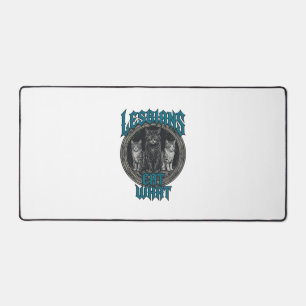 Vintage Engraved Cat Pride Graphic Shirt Design_1 Desk Mat