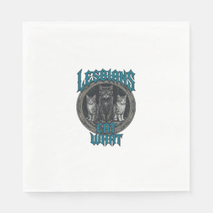 Vintage Engraved Cat Pride Graphic Shirt Design_1 Napkin