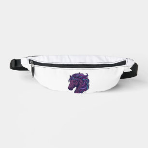 Vintage Engraved Colourful Horse Head Art Shirt_1 Bum Bags