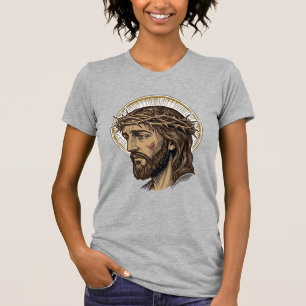 Vintage Engraved Crown of Thorns Portrait Shirt_1 T-Shirt