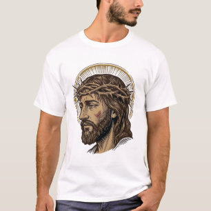 Vintage Engraved Crown of Thorns Portrait Shirt_1 T-Shirt
