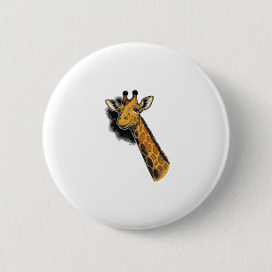 Vintage Engraved Cute Giraffe Shirt Design_1 6 Cm Round Badge